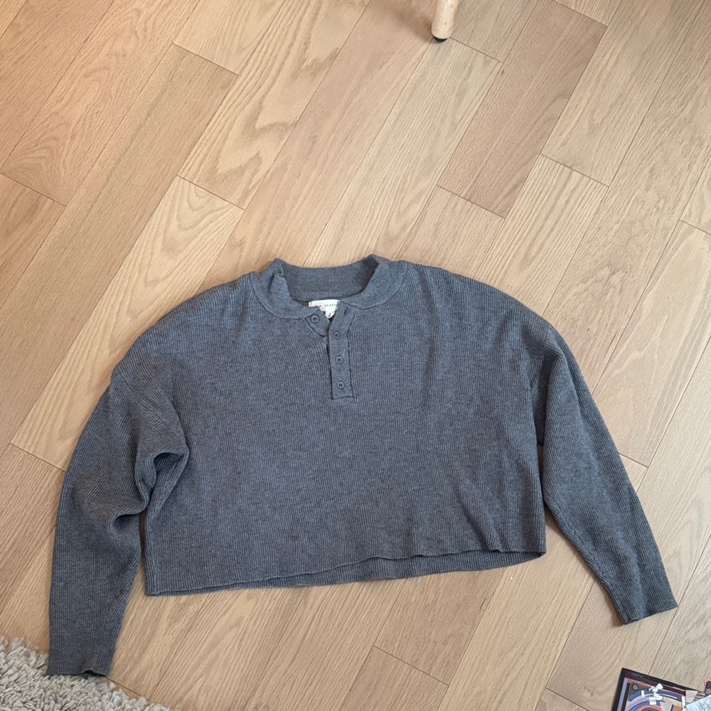 La Hearts Charcoal Crew Neck Sweater